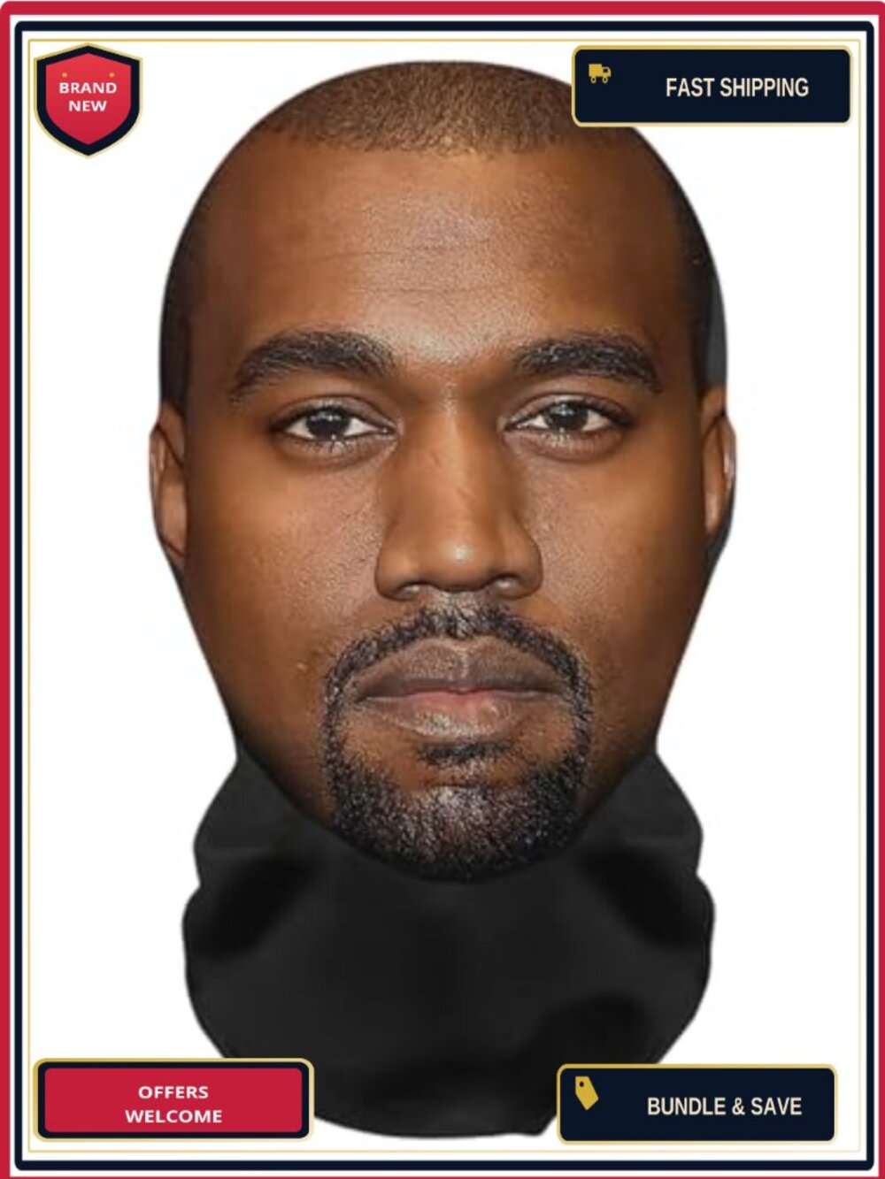 Novelty Parody Rapper Hooded Face Mask Mesh Cosplay Halloween Party Costume